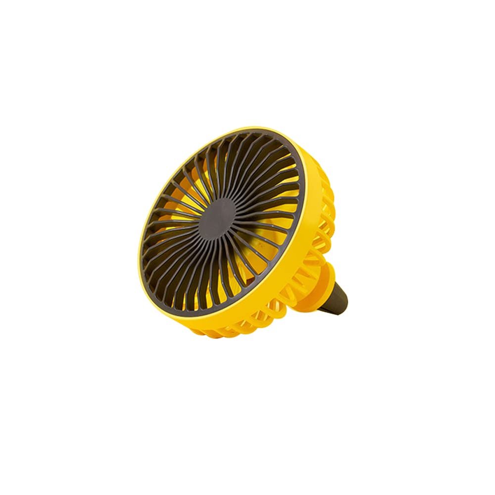 ihreesy Portable USB Fan,360Rotation Mini Desk Fan Quiet Hand Fan Car Air Circulator Fan Hand Fan Desktop Cooling Fan with 3 Speeds,Yellow