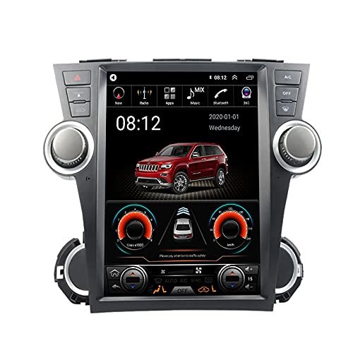 12.1 inches Android 10 Autoradio Car Navigation Stereo Multimedia Player GPS Radio 2.5D IPS Touch Screen forToyota Highlander 2009-2013