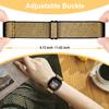 4 Pack Adjustable Nylon Band Only Compatible with Fitbit Sense/Versa 3, Shiny Soft Breathable Single Loop Elastic Replacement Band view 3