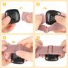 4 Pack Adjustable Nylon Band Only Compatible with Fitbit Sense/Versa 3, Shiny Soft Breathable Single Loop Elastic Replacement Band view 4