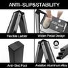 GameGem 2 Step Ladder, Aluminum Folding 2 Step Stool with Anti-Slip Sturdy and Wide Pedal, Lightweight Portable Stepladder for Home and Kitchen Use Space Saving, Black, 330 lbs view 3