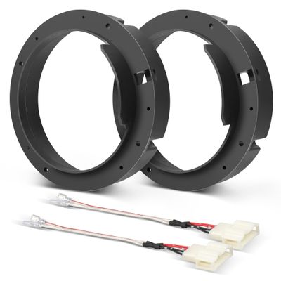 NuIth Door Speaker Adapter Bracket 6.5 with Speaker Wiring Harness Connector for VW Volkswagen Passat 1998-2016, Golf 1999-2014Jetta 1999-2013Beetle 1998-2011 Aftermarket Speaker Spacer Ring Kit