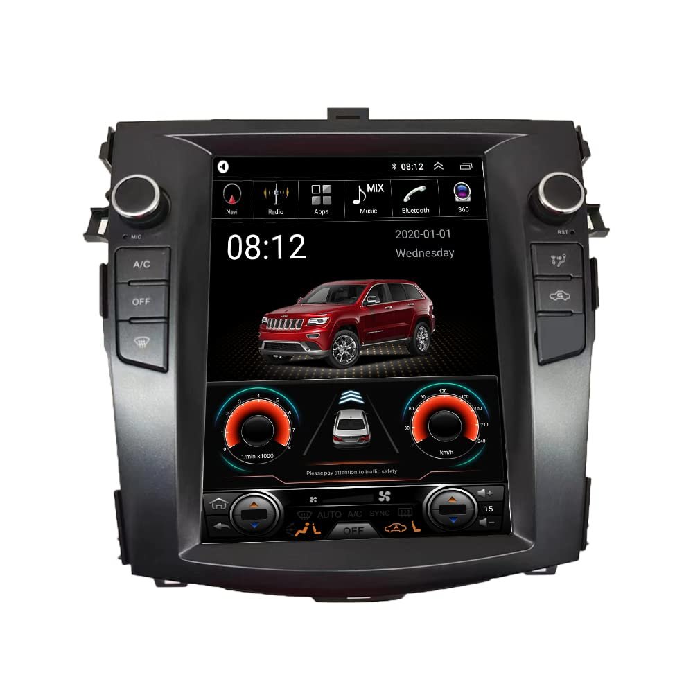 10.4 inches Android 10 Autoradio Car Navigation Stereo Multimedia Player GPS Radio 2.5D IPS Touch Screen forToyota Corolla 2008-2012 at