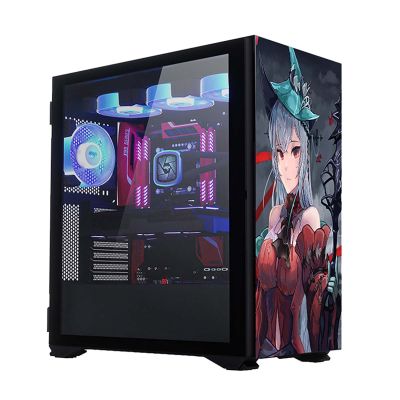 BBNB Gaming Case,Mid-Tower PC Gaming Case E-ATX/ATX/M-ATX/ITX - Front I/O USB 3.0 Port - Hinge Glass Side Panel - 9 Fan Position - Water-Cooling Ready