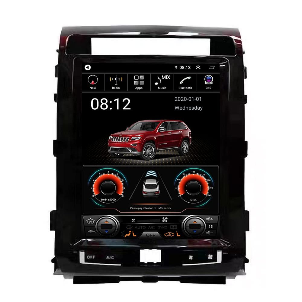 12.1 inches Android 10 Autoradio Car Navigation Stereo Multimedia Player GPS Radio 2.5D IPS Touch Screen forToyota Land Cruiser 2008-2015