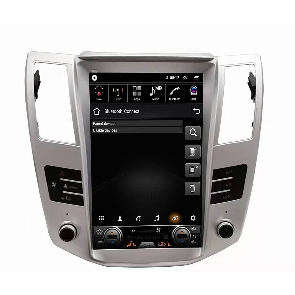 12.8 inches Android 10 Autoradio Car Navigation Stereo Multimedia Player GPS Radio 2.5D IPS Touch Screen forLEXUS RX330 2003-2007