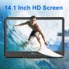 YOOHOO 16.9" Portable DVD Player with 14.1" Swivel HD Large Screen, DVD Player Portable with 6Hrs Playtime, Last Memory, Support USB/SD Card/Sync TV, Region-Free, Support Multiple Discs, Black view 2