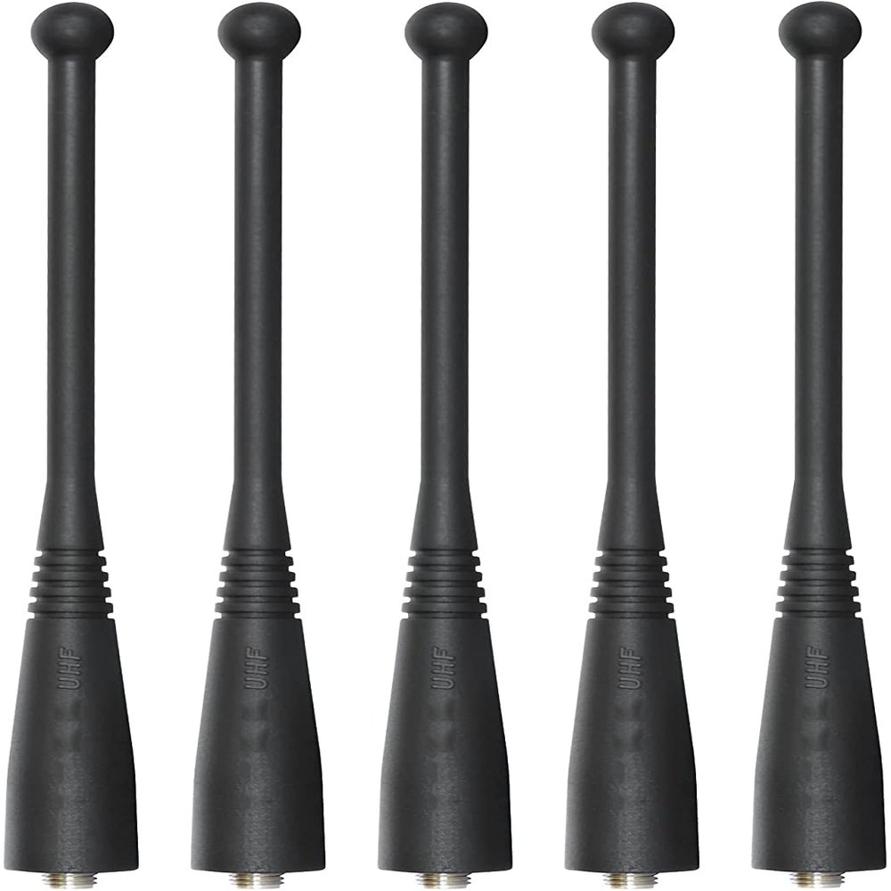 5-Pack NAE6549 403-520MHz Flexible Whip Antennas for XTS5000, XTS2500, XTS3000 & More Radios (XTS1500, MT2000, MT1500, MTS2000, HT Series)