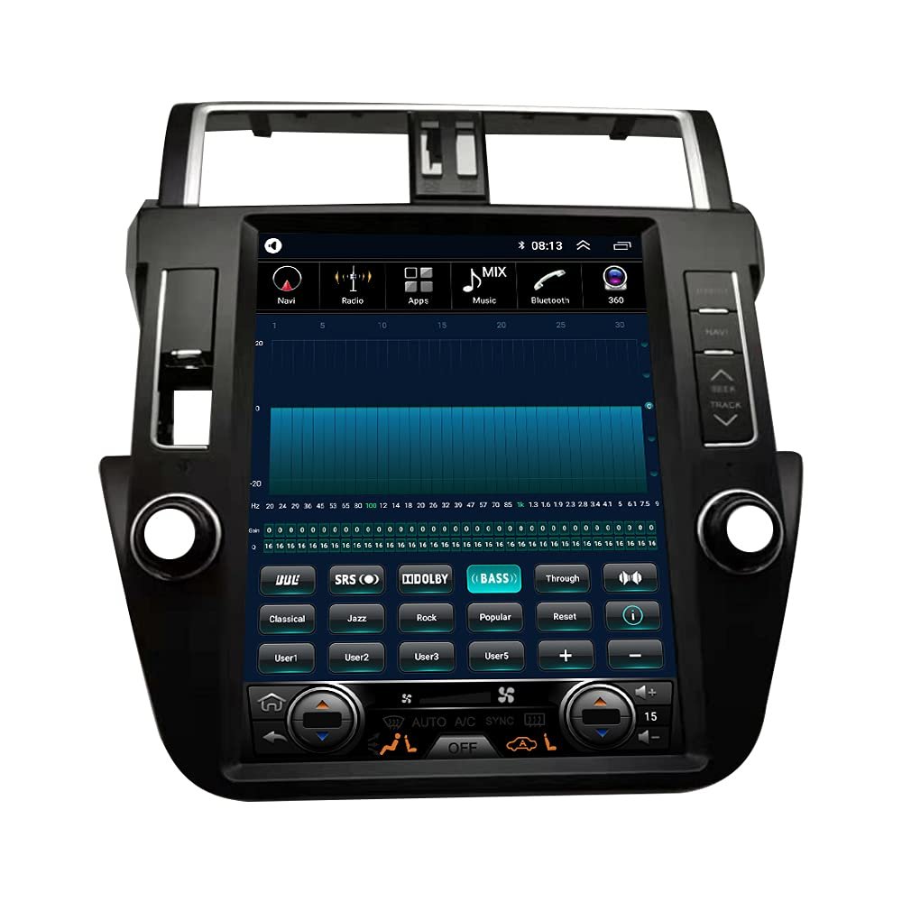 12.1 inches Android 10 Autoradio Car Navigation Stereo Multimedia Player GPS Radio 2.5D IPS Touch Screen forToyota Prado 2014-2017