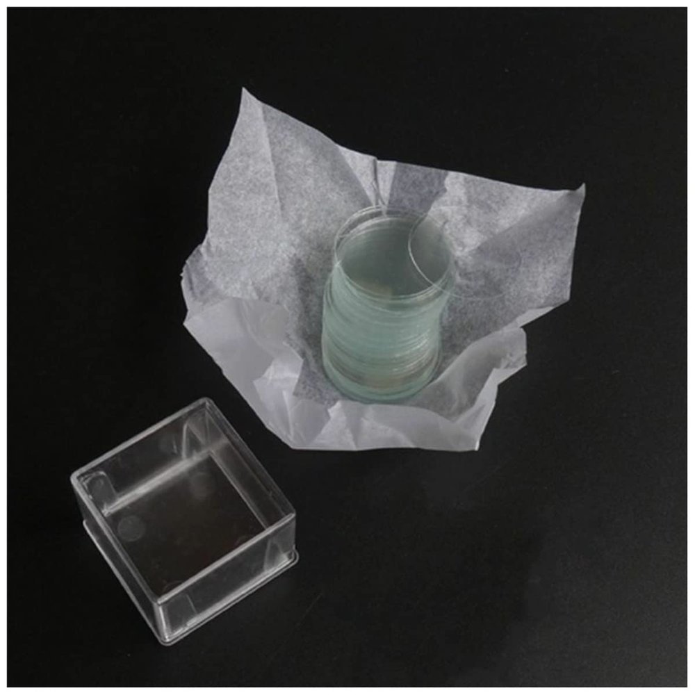 ZTBH Microscope Accessories Kit 100 pcs Large Glass Microscope Transparent Circular Coverslip Microscope Slides (Magnification : Dia. 4mm)