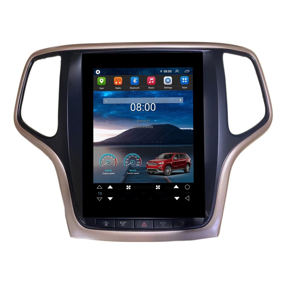 10.4 inches Android 10 Autoradio Car Navigation Stereo Multimedia Player GPS Radio 2.5D IPS Touchscreen forJeep Grand Cherokee 2014-2017