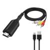 Wiistar RCA to HDMI Converter 1080P CVBS Composite AV to HDMI Video Audio Cable Converter Adapter for PS3 TV STB PC Laptop VHS VCR Camera DVD Players view 1