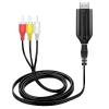 Wiistar RCA to HDMI Converter 1080P CVBS Composite AV to HDMI Video Audio Cable Converter Adapter for PS3 TV STB PC Laptop VHS VCR Camera DVD Players view 2