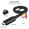 Wiistar RCA to HDMI Converter 1080P CVBS Composite AV to HDMI Video Audio Cable Converter Adapter for PS3 TV STB PC Laptop VHS VCR Camera DVD Players view 4
