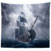 CORFOTO 7x5ft Dark Pirate Ship Photography Backdrop Skull Sailboat Background Pirate Thene Party Decorations Nautical Pirate Cruises Ship Kids Adults Portrait Baby Shower Photo Booth Props Fabric view 4