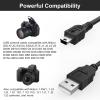 UC-E4 USB Cable Photo Transfer Cord Compatible with Nikon D40 D50 D60 D70 D70S D80 D90 D100 D200 D300 D300S D610 D700 D3000 D3100 D7000 D1x D1h D2x D2h D2Hs D3 D3s D4 D3X Digital SLR Camera 5FT view 3