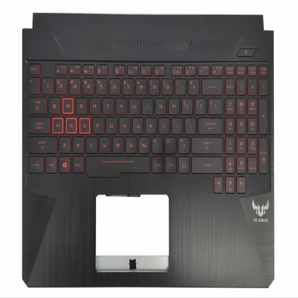 GHAG Replacement Palmrest Cover Keyboard for ASUS FX95DV FX95DU FX95DD FX95GT FX95GU FX95 FX95D FX505 F D FX86G c Palmrest Backlit us Keyboard red Word