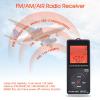Mini Aviation Band Radio Built in 400MAH Lithium Battery, FM AM AIR Radio with Earphone, Orange Backlight LCD Dispaly, Support Automatic Storage and Search view 2