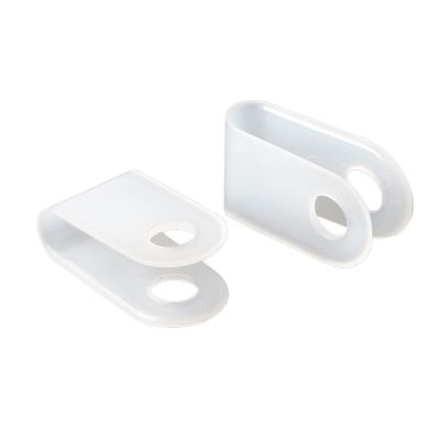 Teansic 200 Pcs White Nylon U-Type Cable Clamp 1/8 Inch Cable Organizer Assortment Kit for Wire Management