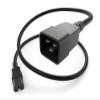 UNC Group Power Cable IEC C15 to C20 15Amp 14AWG 250V SJT Jacket, Black, 6 Foot view 1