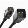 UNC Group Power Cable IEC C15 to C20 15Amp 14AWG 250V SJT Jacket, Black, 6 Foot view 2