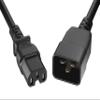 UNC Group Power Cable IEC C15 to C20 15Amp 14AWG 250V SJT Jacket, Black, 6 Foot view 3