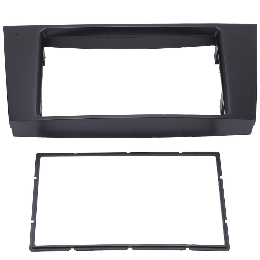 Double DIN Installation Dash Kit, Black ABS 2 Din Stereo Audio Fascia Panel Navigation Fascia Car Stereo Frame for Benz CLSClass C219 20012009