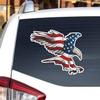 Bald Eagle Filled with American Flag Color Vinyl Decal Sticker Patriotic for Car Boat Laptop Reflective Glossy Choose Size (4'' x 3.4" (10.2cm x 8.6cm), Reflective) view 1