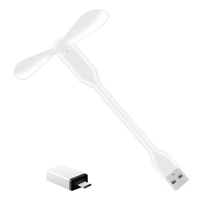 Flexible USB Detachable Mini Handheld Usb Fan with Type C USB 3.0 Adaptor Compatible With Pc Power Bank Usb Devices