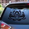 Yoga Aum Om Ohm Symbol Lotus Flower Vinyl Decal Sticker Die Cut No Background for Car Boat Laptop Choose Size Color (16'' x 9.2" (40.6cm x 23.2cm), Black) view 1