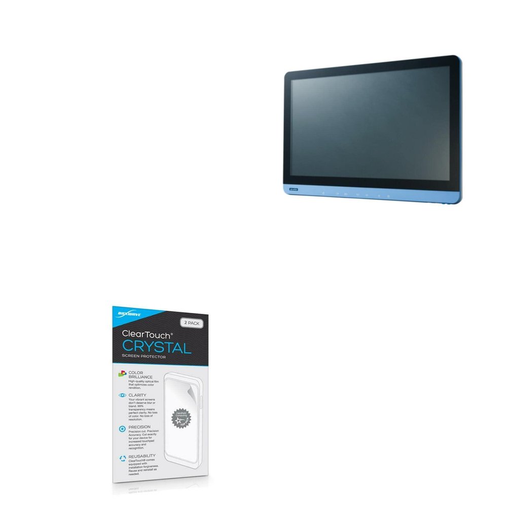 BoxWave Screen Protector Compatible with Advantech POC-W243 - ClearTouch Crystal (2-Pack), HD Film Skin - Shields from Scratches