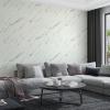 17.7"x354" Thickened Marble Contact Paper Peel and Stick White and Grey Marble Textured Wallpaper 3D Vinyl Wrap Waterproof Removable Self-Adhesive Countertops Wall Paper for Bathroom Kitchen Cabinet view 4