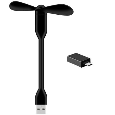 Flexible Mini USB Fan Portable Detachable Cooling Fan with Type C USB 3.0 Adaptor Compatible With Pc Power Bank Usb Devices