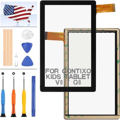 New 7 Inch Screen Replacement for Contixo V9-3 Tablet PC Capacitive Touch Screen Digitizer Sensor External Glass Panel Lens Full Repair Parts Kit with Free Tools