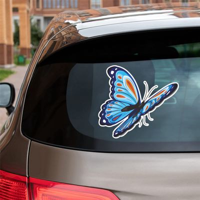 Butterfly Collection Vinyl Decal Sticker for Car Boat Laptop Reflective Glossy Choose Size 033002 (4'' x 3.6" (10.2cm x 9.2cm), Reflective)