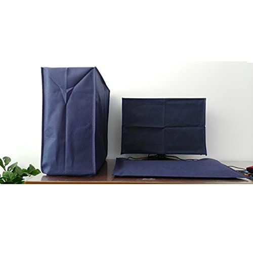 ALHBEJT 3 Pieces Computer Dust Cover Monitor + Keyboard+ Computer Host Pc Dust Proof Computer Covers Case for Desktop Pc CPU Tower Protector (34'' Monitor Set ,Blue)
