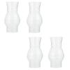Oil Lamp Shade Glass Replacement Lamp Shade Chimney Lamp Shade Glass Lamp Lanterns Curvy Lamp Chimneys for Vintage Oil Lamps, 4pcs view 1