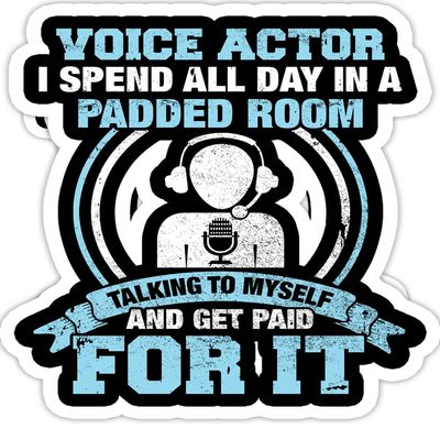 eden tee Funny Voice-Over Design Voice Actor- 4x3 Vinyl Stickers, Laptop Decal, Water Bottle Sticker (Set of 3)