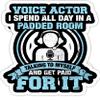 eden tee Funny Voice-Over Design Voice Actor- 4x3 Vinyl Stickers, Laptop Decal, Water Bottle Sticker (Set of 3) view 1