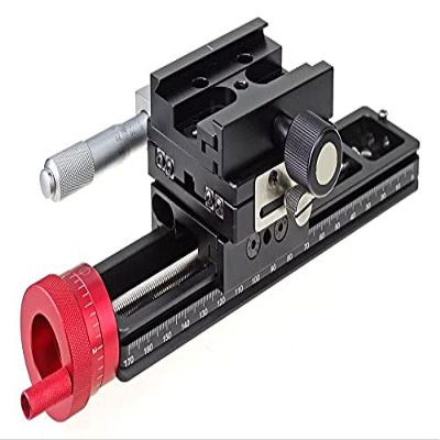 Jieotwice 180mm Double Precision Stacked Photography Slide, Macro Trimming Guide for Precision Focus
