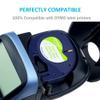 4 Clear Plastic + 6 White Paper Label Refills Replacement for Dymo Label Maker Refills 12mm x 4m 1/2'' x 13' view 4