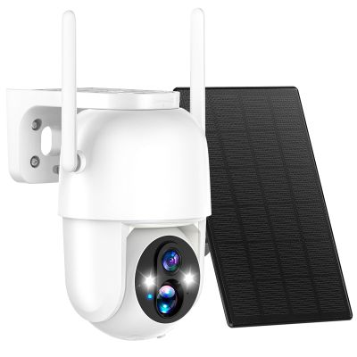 Allweviee Security Cameras Wireless Outdoor, 2K 3MP Pan Tilt 355 View IP65 Waterproof Rechargeable Battery Powered PTZ WiFi Solar Camera with PIR, Color Night Vision,2-Way Talk,Cloud/SD