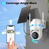 Allweviee Security Cameras Wireless Outdoor, 2K 3MP Pan Tilt 355 View IP65 Waterproof Rechargeable Battery Powered PTZ WiFi Solar Camera with PIR, Color Night Vision,2-Way Talk,Cloud/SD view 2