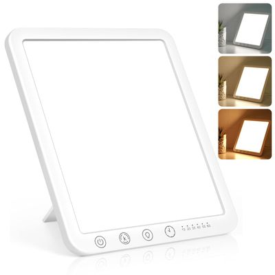 DIKAKO Light Therapy Lamp, 15000 Lx Sun Lamp,3 Color Temperature, 5 Levels of Adjustable Brightness and Timer Function Light Lamp, Touch Control, Rotatable Stand, Memory Function, Home/Office Use