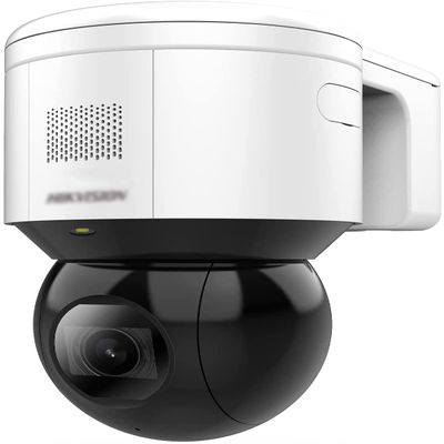 HIKCAM DS-2DE3A400BW-DE Full Color 4MP Outdoor Pan & Tilt Network Dome Camera with Microphone and Speaker, 4mm Fixed Lens
