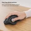 Nulea M501 Wireless Trackball Mouse, Rechargeable Ergonomic, Easy Thumb Control, Precise & Smooth Tracking, 3 Device Connection (Bluetooth or USB Receiver), Compatible for PC, Laptop, Mac, Windows. view 2