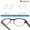 2 Pair Replacement Nosepieces Nose Pads for Costa Del Mar Seven Mile Sunglass - Clear view 2