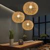 CSYSKV Chandeliers, Japanese Style Bamboo Hand-Woven Rattan Wicker Ceiling Hot Pot Restaurant Inn Bamboo Lantern Height Adjustable Decorative Lighting view 3