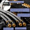 Wekuant Audiophiles RCA Cable 6.5FT(2M), 2 RCA Male to 2 RCA Male Braided HiFi System Silvered-Plated Copper core with ferrite cores view 4