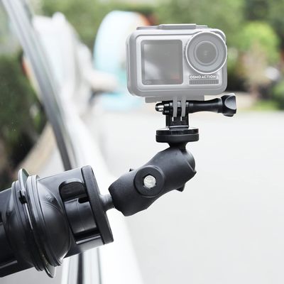 360Rotation Car Windshield Suction Cup Mount for Gopro Hero 10 9 8 7 6 5 4 3 DJI OSMO Action Camera Greater Suction Power Perfect for Car Window Suction Cup Holder